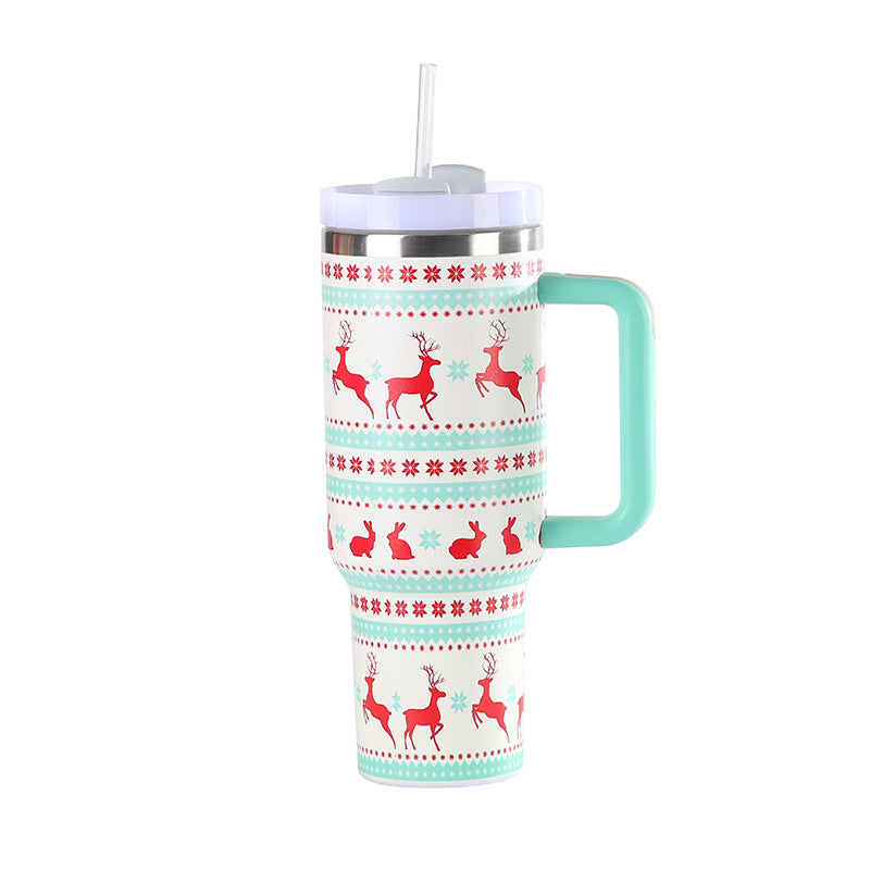 Wholesale Tumbler Christmas Stainless Steel Insulated Cup Handle Car Cup Ice Bullies Cup